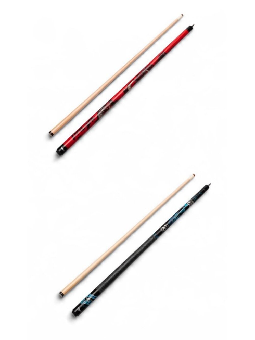 Pre-owned Viper Underground Junior Rock & Roll 48" Pool Cue Stick Bundle